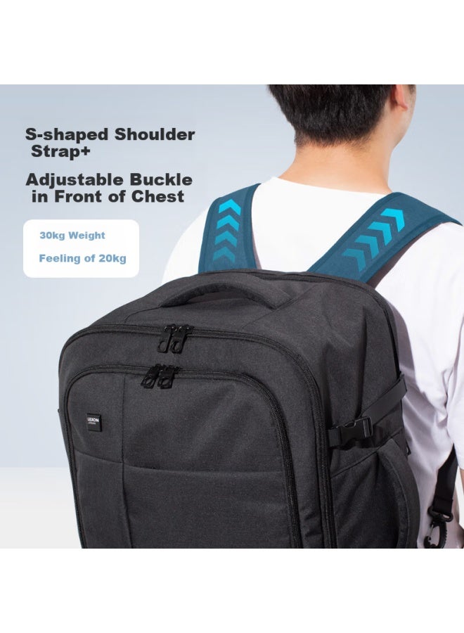 Lexon Travel Backpack Outdoor Travel Double Shoulder Bag With Wet And Dry Separation Luggage Backpack Large Capacity Handbag - Image 2