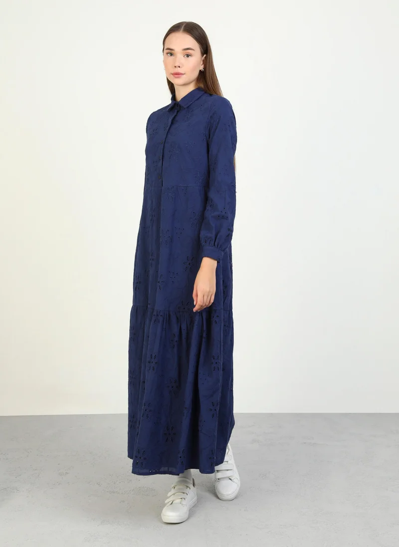 Benin by modanisa Navy Blue - Modest Dress - Benin