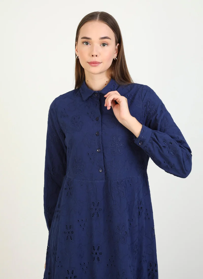 Benin by modanisa Navy Blue - Modest Dress - Benin