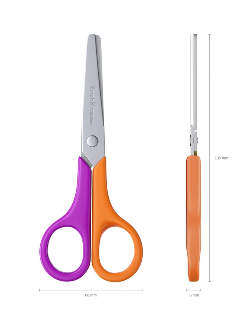 ErichKrause 1-Piece Funcut Kids Scissors 5 Inch Length With Assorted Handle Colours - Image 3