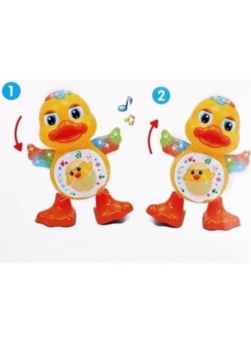 EC Shop Dln Moving Light Sound Singing Dancing Battery Operated Duck  - Image 1