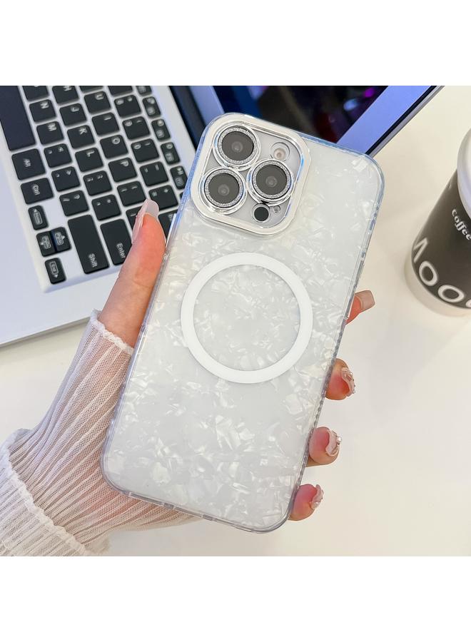 Zaboon Case For iPhone 13 Pro Max Plating Texture MagSafe TPU Phone Case with Glitter Lens Film - Image 1