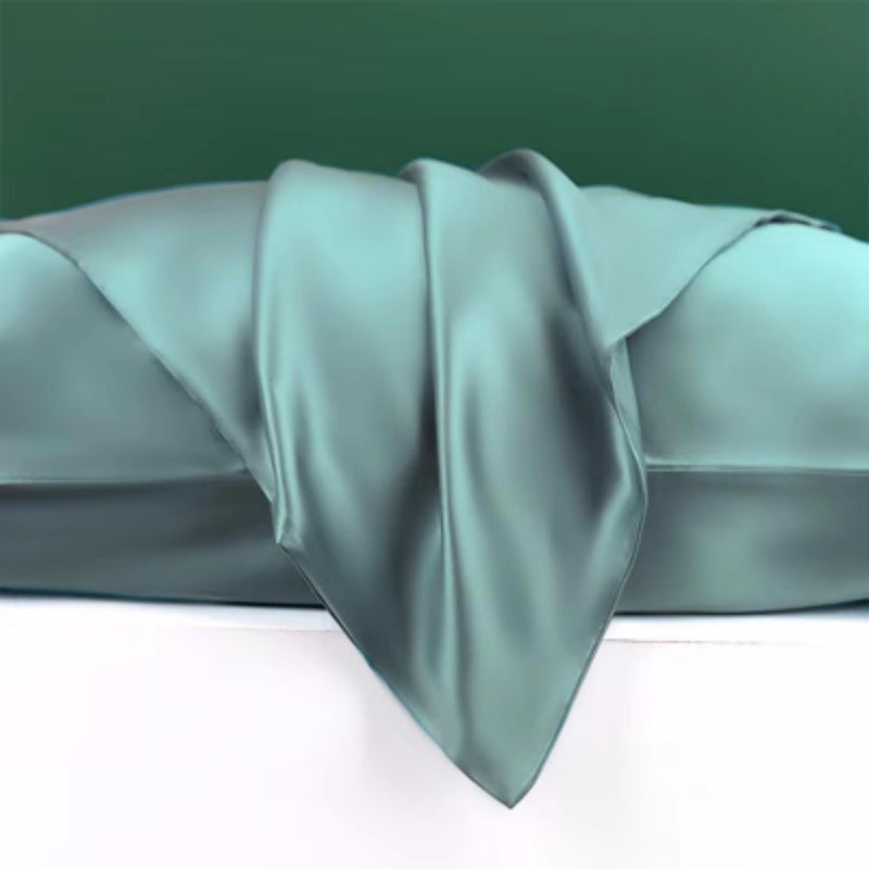 ROSEWARD 22 Momme Silk Pillowcase for Hair and Skin Made in USA,100% Pure Mulberry Silk Pillow Cases, 6A Grade Natural Organic Silk, Oeko-TEX Certified, Anti Aging, 1 Pack 20"x26" (Standard, Mineral Blue) - Image 5