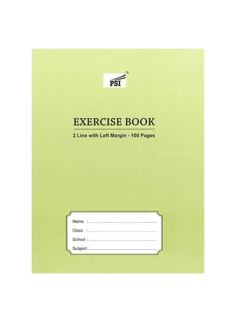Psi Two Line Exercise Book, 100 Pages Green  - Image 2