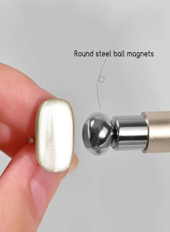 THR3E STROKES Essentials Cat Eye Magnetic for Nails Double-Head Nail Magnet Sturdy Cat Eye Magnet for Nails with Round Magnetic Bead Multifunctional Magnet for Cat Eye Gel Polish Home DIY (BALL MAGNET) (GOLD) - Image 4