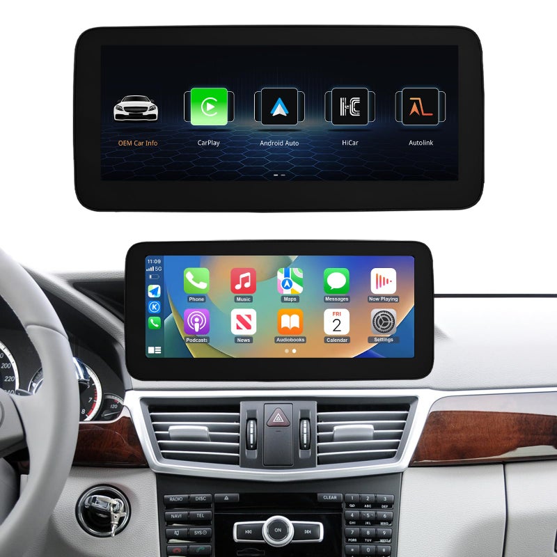 NINETOM 1025 inch Touchscreen Wireless CarPlay Android Auto Multimedia Car Radio Receiver Compatible with Mercedes Benz E Class W212 with NTG4547 System 20132015 - Image 2