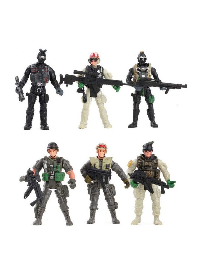 HAPTIME HAPTIME Military Action Figure Play Set for Kids - Army Men Soldiers Toys for Boys and Girls Ages 3-9 (SWAT Team Edition)  - Image 1
