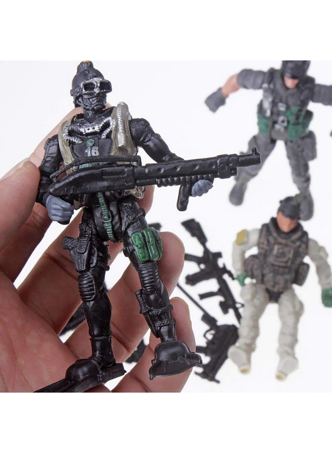HAPTIME HAPTIME Military Action Figure Play Set for Kids - Army Men Soldiers Toys for Boys and Girls Ages 3-9 (SWAT Team Edition)  - Image 2