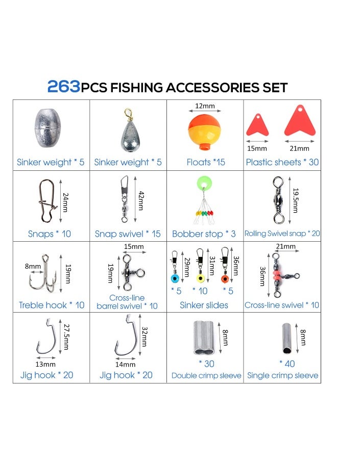 Generic 263pcs Fishing Lures Tackle Kit Complete with Box and Essential Tools for Anglers  - Image 5