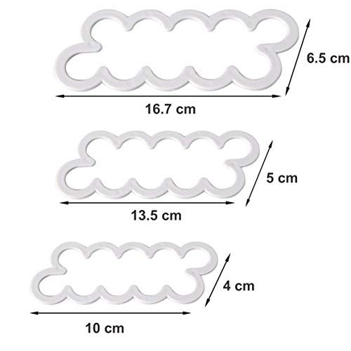 Syga 3pcs Cake Decoration Mold DIY OnePiece Molded Fondant Roses Printing Mould Tool Set Food Grade Cutter Modeling Tools for Christmas Party Wedding Cake in Mould Dessert Decorators White - Image 2