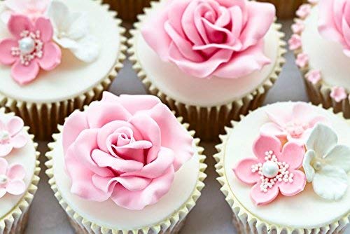 Syga 3pcs Cake Decoration Mold DIY OnePiece Molded Fondant Roses Printing Mould Tool Set Food Grade Cutter Modeling Tools for Christmas Party Wedding Cake in Mould Dessert Decorators White - Image 5
