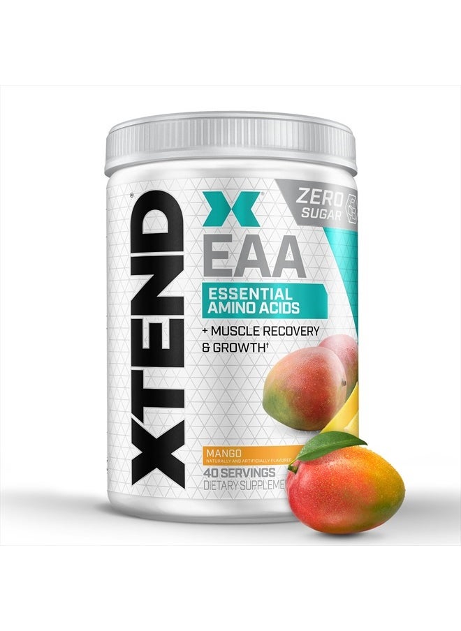 SCIVATION XTEND EAA + BCAA Powder | Muscle Recovery & Lean Muscle Growth | 9 Essential Amino Acids for Intra Workout or Post Workout Recovery | 10g EAAs Per 2 Servings | Mango 40 Servings  - Image 1