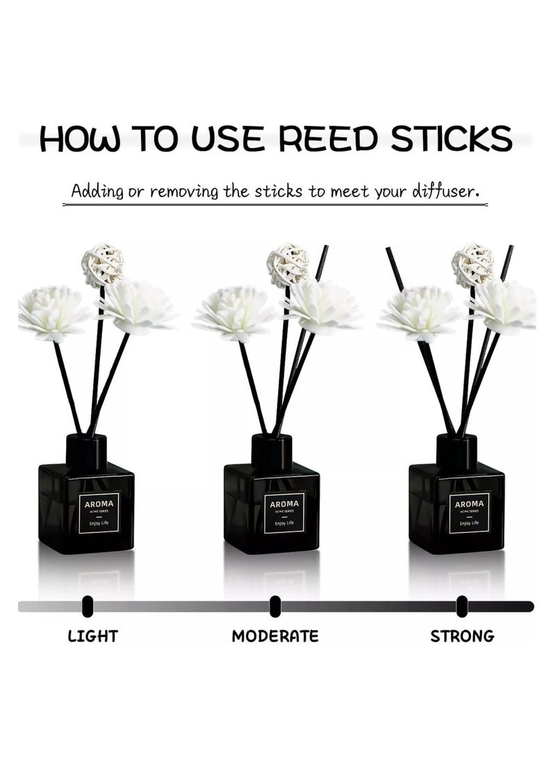 SänHahn 50ml Reed Diffuser Set : Zen Tea Blended Fragrance Diffuser Air Fresheners, Long-Lasting Aromatherapy Diffusers Essential Oil, for Home Bedroom Bathroom Office Decor(10% Conc) - Image 3