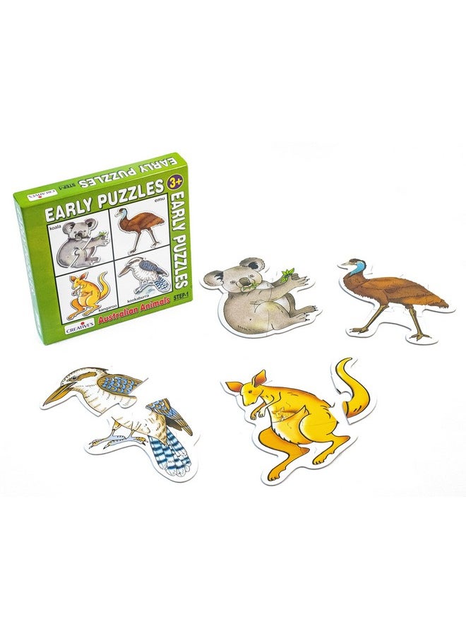 Creative's Creative Educational Aids P. Ltd./ Creative's Early Puzzles Step 1 -Australian Animals | Early Puzzles Step -1 Series | Educational Puzzles Game | Fun To Learn Game | Knowledge of Australian Animals {Koala , Emu, Kangaroo & Kookaburra } For 3 & Up Kids  - Image 3