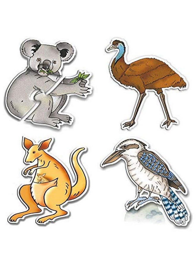 Creative's Creative Educational Aids P. Ltd./ Creative's Early Puzzles Step 1 -Australian Animals | Early Puzzles Step -1 Series | Educational Puzzles Game | Fun To Learn Game | Knowledge of Australian Animals {Koala , Emu, Kangaroo & Kookaburra } For 3 & Up Kids  - Image 2