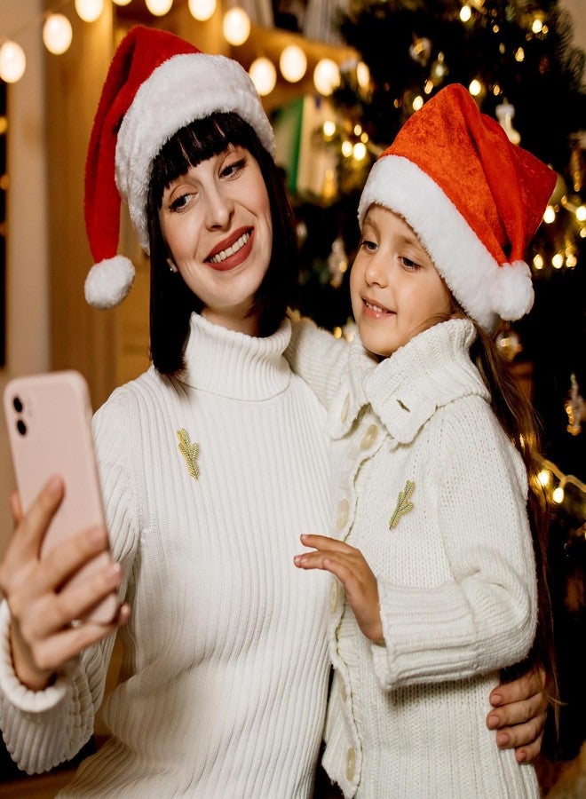 تونديامو تونديمو 48 قطعة دبابيس عيد الميلاد 24/48 قطعة دبابيس مينا على شكل غصن صنوبر ذهبي دبابيس طية صدر السترة إكسسوارات أزياء لحفلات الزفاف وعيد الأم وهدايا حفلات عيد الميلاد - Image 3