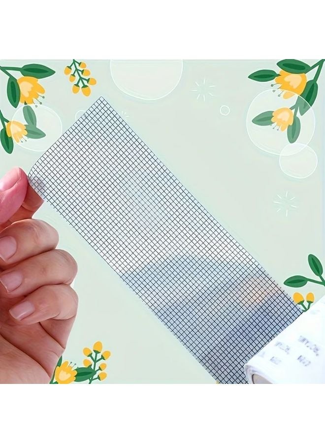 Gray Self Adhesive Fiberglass Window Repair Tape Mesh Patch Kit For Holes Mosquito - Image 3