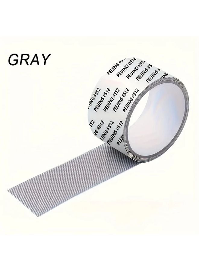 Gray Self Adhesive Fiberglass Window Repair Tape Mesh Patch Kit For Holes Mosquito - Image 1