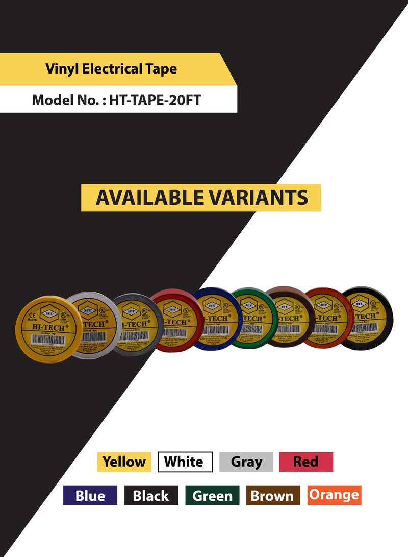 Hi-Tech Electrical Tape - White  - Image 4