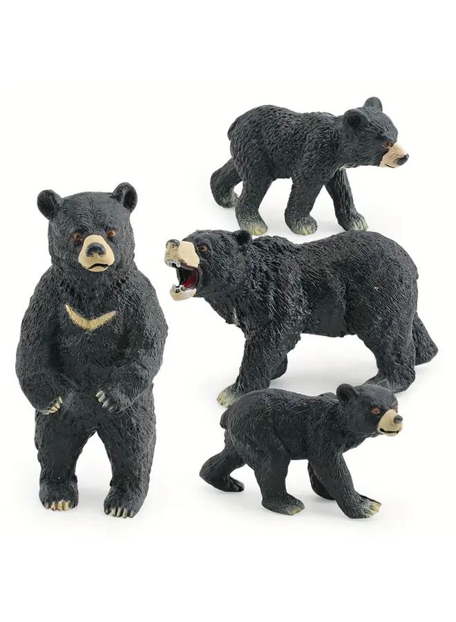 Asian Black Bear Model 1300 Realistic Wildlife Figure Desktop Decoration Educational Toy - Image 5