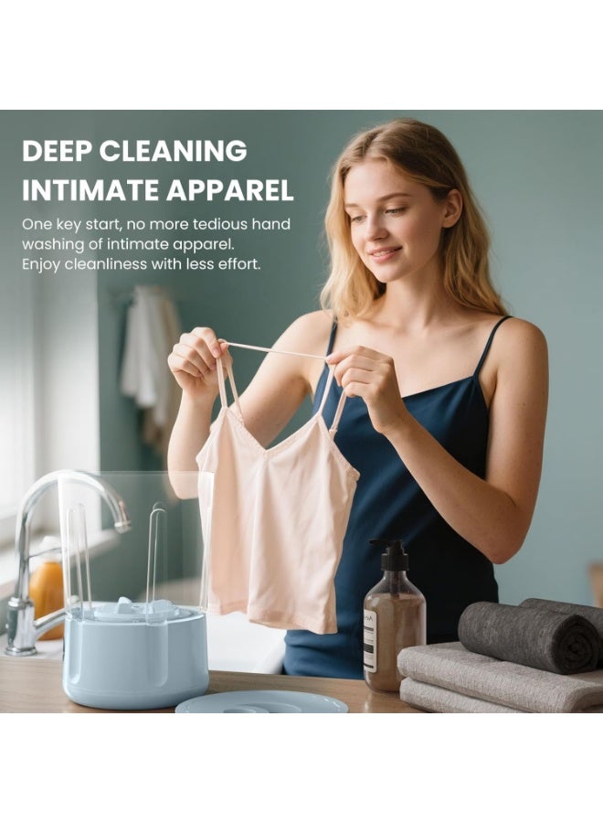 Mini Washing Machine, Portable Underwear Washer, Rechargeable Cordless Washing Machine for Small Loads Socks, Compact Travel Laundry, for Home Apartment RV Camping - Image 4