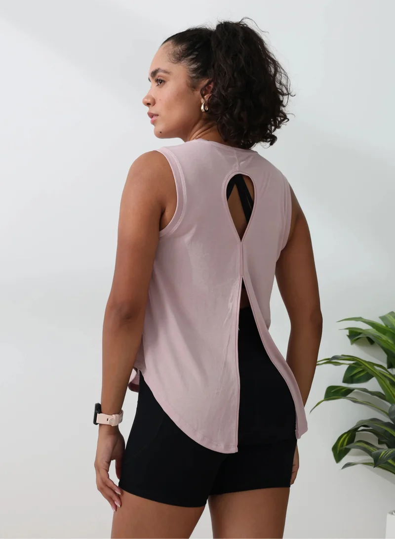 Mohuki Pink Active Tie Back Singlet for Women | Best Price UAE