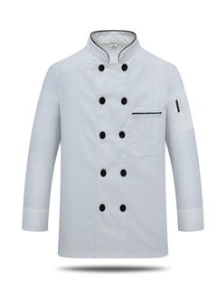 NIBEMINENT Chef Jacket Western Restaurant Chef Uniform Double Breasted Bakery Cafe Cooking Clothes Hotel Staff Wear  - Image 1