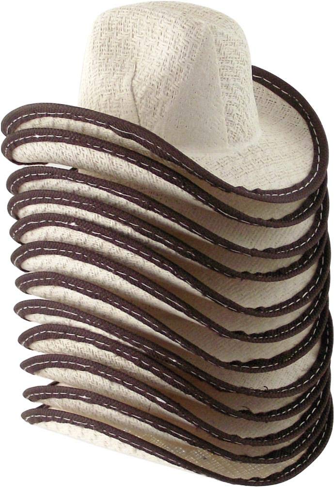 More Fiesta Mini Cowboy Rodeo Hats, 5 Inches Size - 12 Pack (Beige) - Image 5