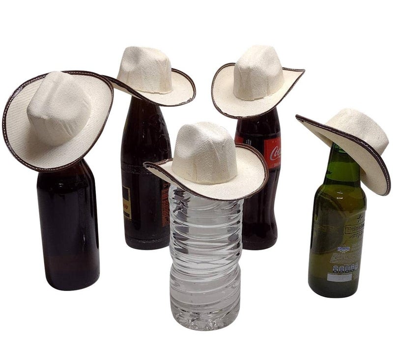 More Fiesta Mini Cowboy Rodeo Hats, 5 Inches Size - 12 Pack (Beige) - Image 4