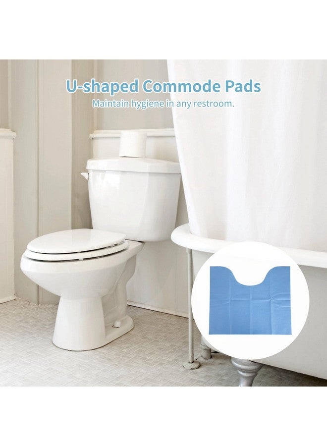 Homaisson 25 Pcs Disposable Toilet Mats, Absorbent Non-Woven Commode Mats, Non-Slip Potty Training Floor Mats, Around U-Shaped Floor Pads for Urine, Toilet Floor Protectors, 22×18.9" - Image 5