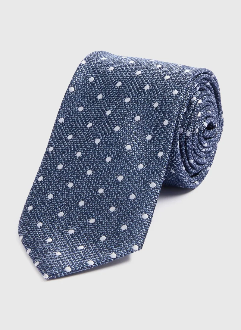 Matalan Taylor & Wright Blue Polka Dot Tie