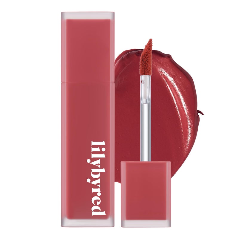 lilybyred Mood Liar Velvet Tint  Korean Moody Matte Lip Stain Creamy Velvet Texture Blurring SoftFocus Effect Highly Pigmented SmudgeProof LongLasting 014 oz 02 Unpretentious Lychee