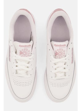 Reebok Women Club C 85 Lace Up Outdoor Shoes, White/Pink  - Image 4