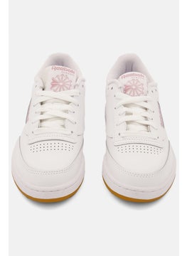 Reebok Women Club C 85 Lace Up Outdoor Shoes, White/Pink  - Image 3