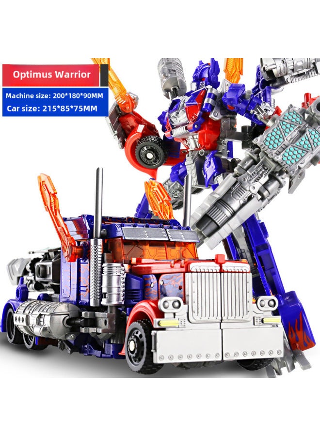 Transfiguration Toy Car Robot Alloy Edition King Kong Optimus Prime Wasp Dinosaur Boy Children's Toy Hand-made Model-Color:The Original Optimus Warrior 】 - Image 1