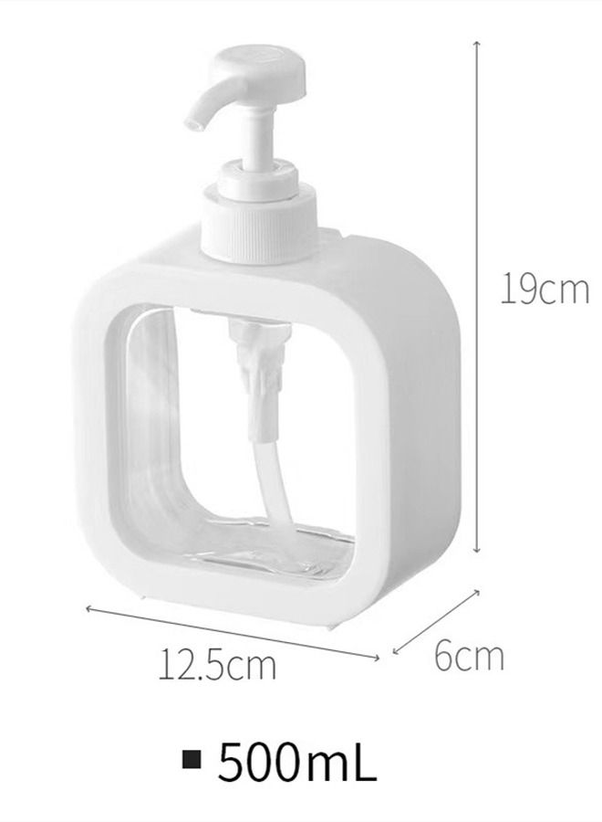 Kutis موزع لوشن الصابون الشفاف البسيط من قطعة واحدة باللون الأبيض 12.5 × 6 × 19 سم  - Image 3