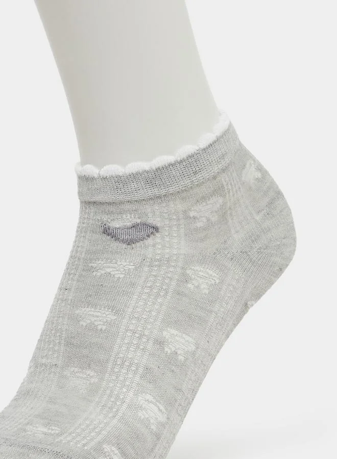 Styli Styli Pack of 5 - Girls Assorted Ribbed Socks