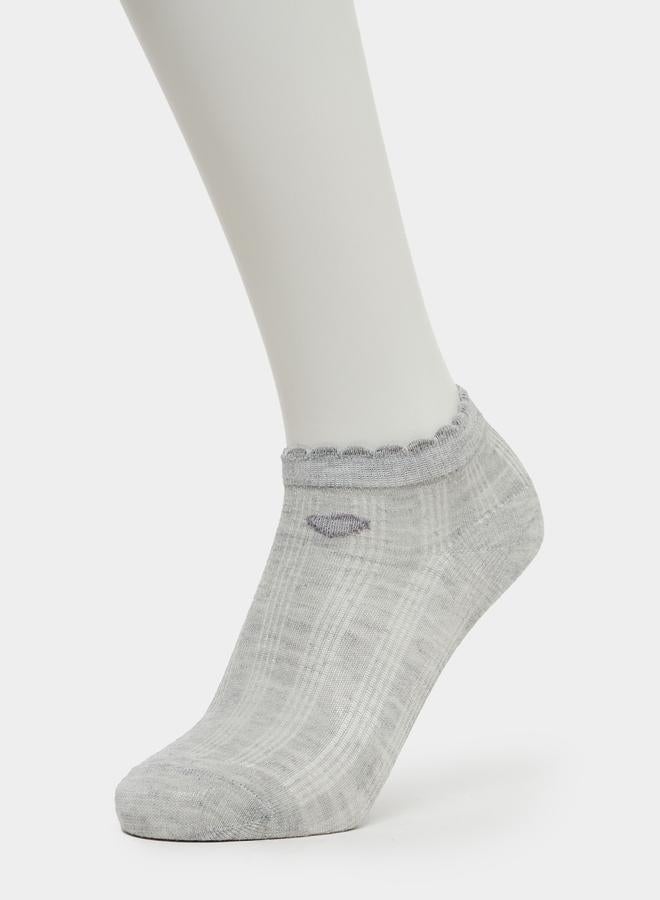 Styli Pack of 5 - Girls Assorted Ribbed Socks - Image 2
