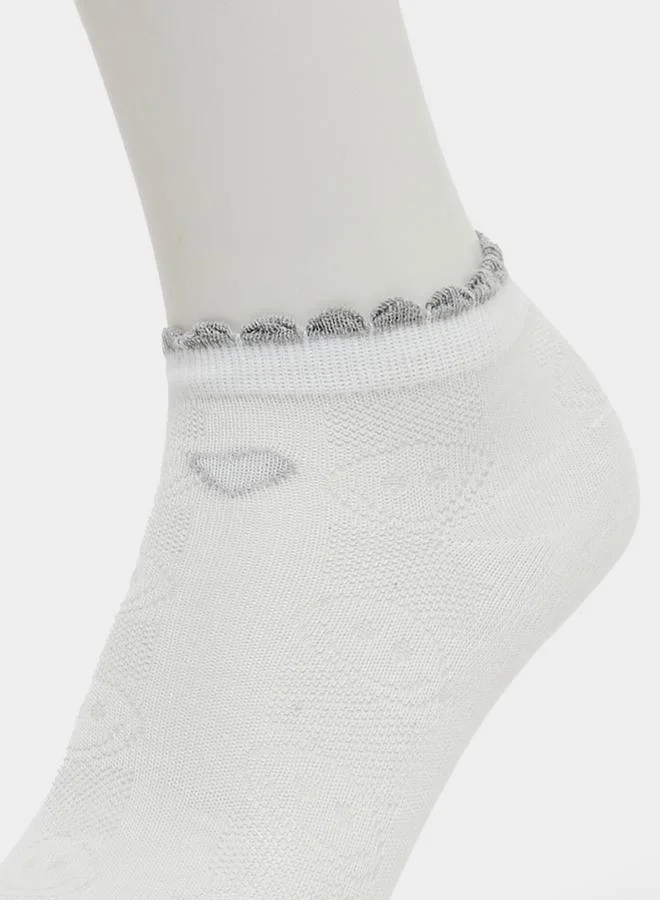 Styli Styli Pack of 5 - Girls Assorted Ribbed Socks