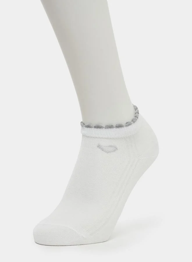 Styli Styli Pack of 5 - Girls Assorted Ribbed Socks