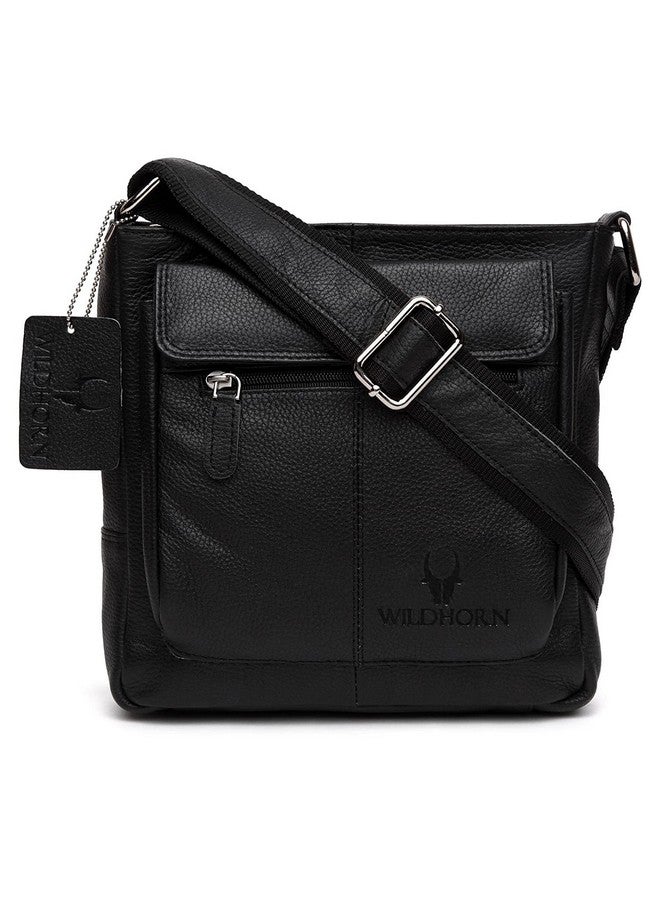 Wildhorn حقيبة سلاينغ جلدية أصلية للرجال من وايلد هورن | متينة، محمولة وأنيقة | إغلاق بسحاب | جيب أمامي بسحاب | ضمان لمدة سنة واحدة - Image 1