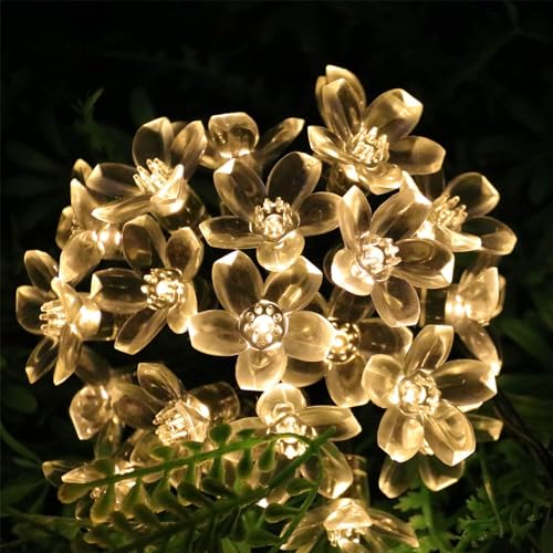 XERGY 30 LED Fairy String Solar Silicon Flower Outdoor/Indoor Waterproof Light, Decorations for Garden, Lawn, Wedding, Party (Warmwhite) - Image 4