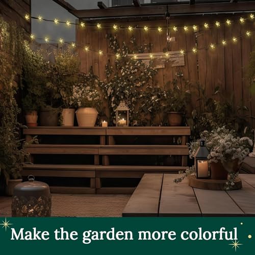 XERGY 30 LED Fairy String Solar Silicon Flower Outdoor/Indoor Waterproof Light, Decorations for Garden, Lawn, Wedding, Party (Warmwhite) - Image 2