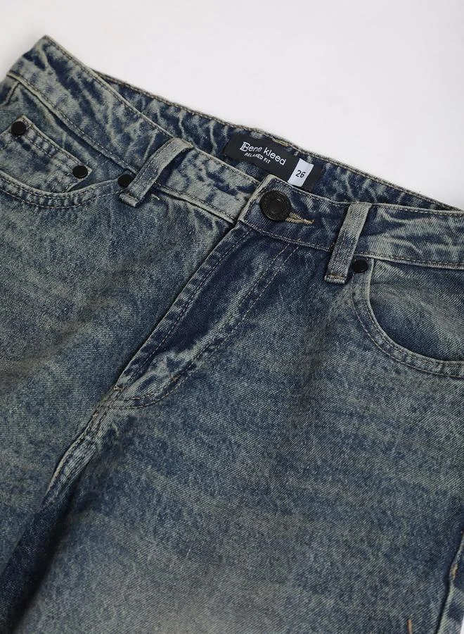 Styli Women Relaxed Fit Faded Jeans By Bene Kleed