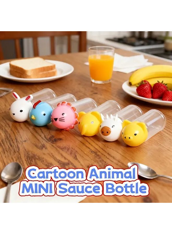 7pcs Random Color Mini Squeeze Bottles with Straw Portable Sauce Containers for Travel BBQ Outdoor - Image 1