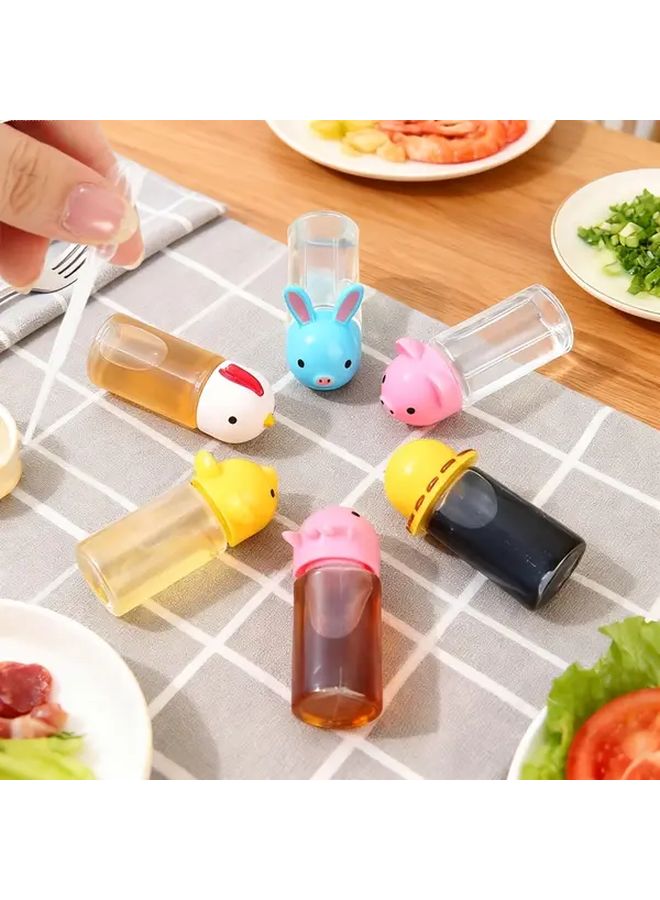 7pcs Random Color Mini Squeeze Bottles with Straw Portable Sauce Containers for Travel BBQ Outdoor - Image 4