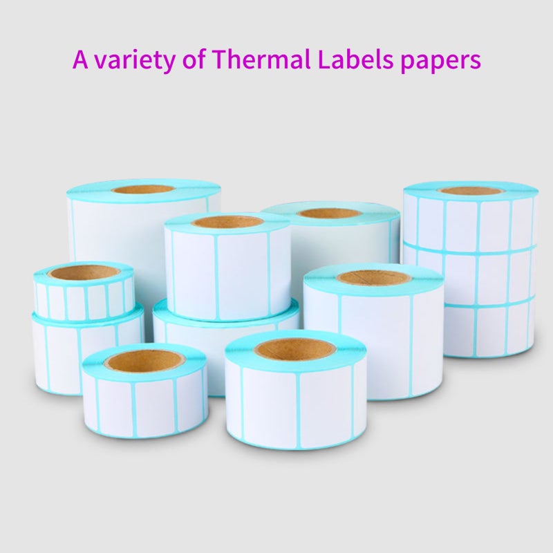 Thermal Labels 40x20mm White Premium Waterproof Oil-proof Anti-scratch Material - Strong Adhesive Backing Clear Printing Label Roll for Express Logistics Shipping Handling - Image 2