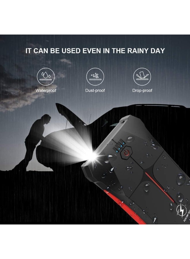 فلاي لينك تك جهاز بدء تشغيل السيارة، FLYLINKTECH 4000A 12V محمول لبطارية السيارة، حزمة طاقة بدء تشغيل (حتى 9.0 لتر بنزين أو 8.5 لتر محرك ديزل)، بنك طاقة مع مصباح يدوي LED، IP67 - Image 4