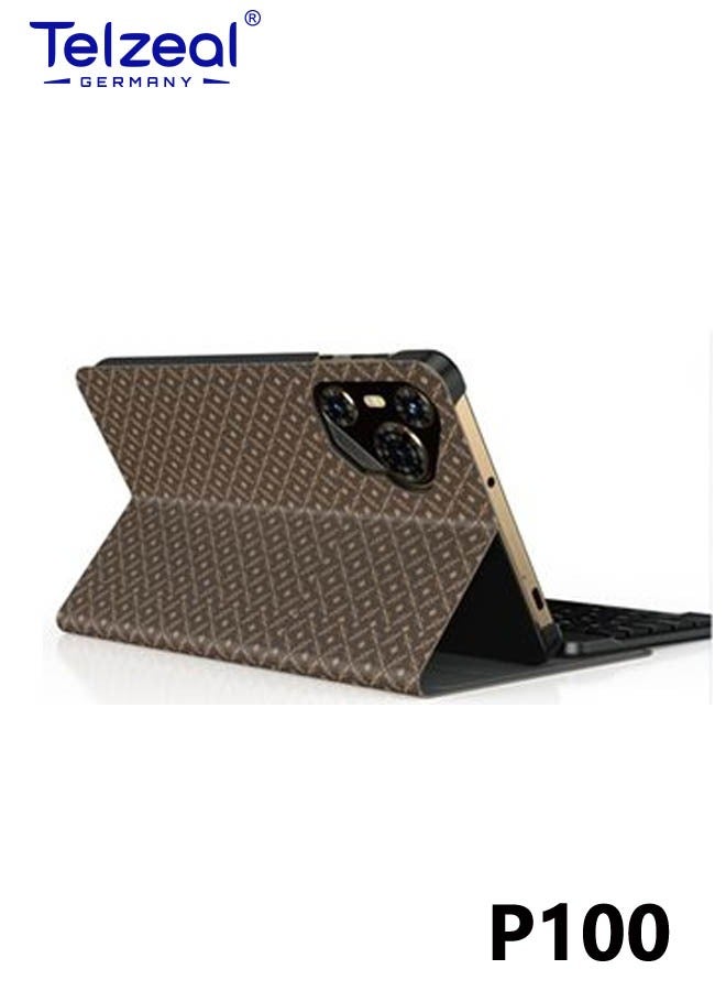 Telzeal P100 10.1 Inch Android 13 Tablet with 5G WiFi and Dual SIM 12GB RAM 512GB ROM 8000 mAh High Capacity Battery Wireless Keyboard and Mouse Gold - Image 4