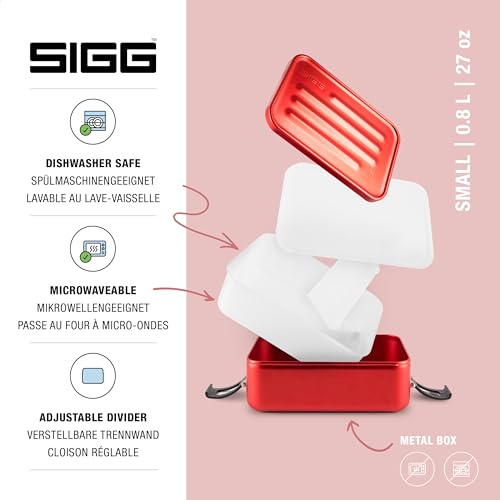 Sigg Metal Lunch Box Plus Food Container with Compartments Swiss Design Dishwasher Safe Ultra Light SL - Image 3